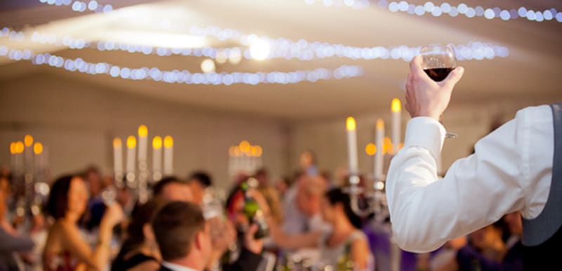 Cypress Lakes Resort Hunter Valley wedding marque toast